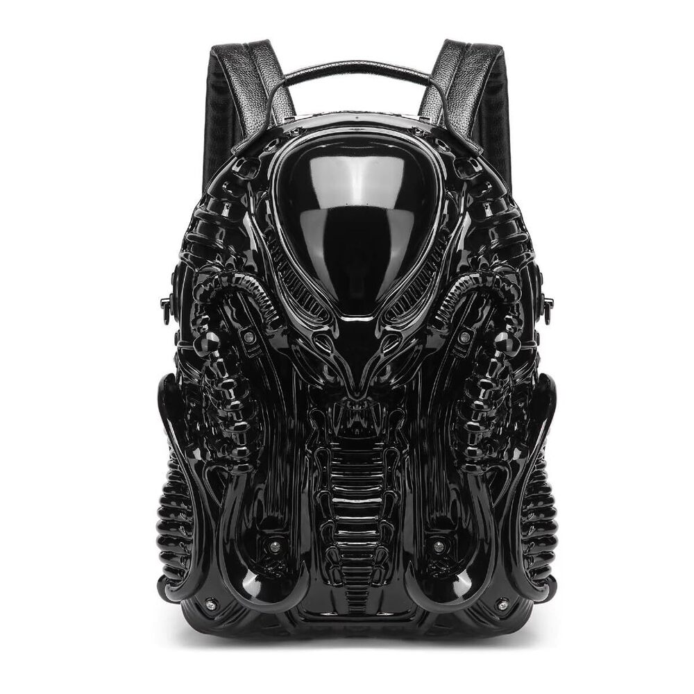 4078 Goth Bag Alien Y2K Backpack Xenomorph Costume Outdoor black